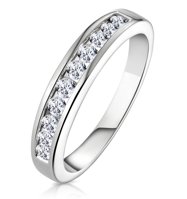Rae Platinum Diamond Half Band Eternity Ring 0.50CT G/VS